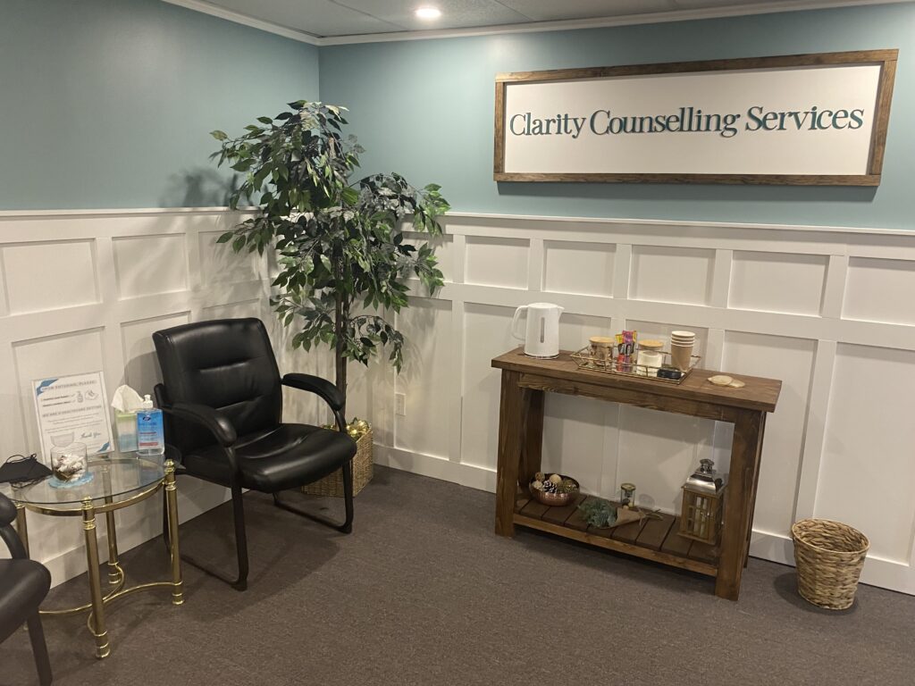 Clarity Counselling Services reception area.